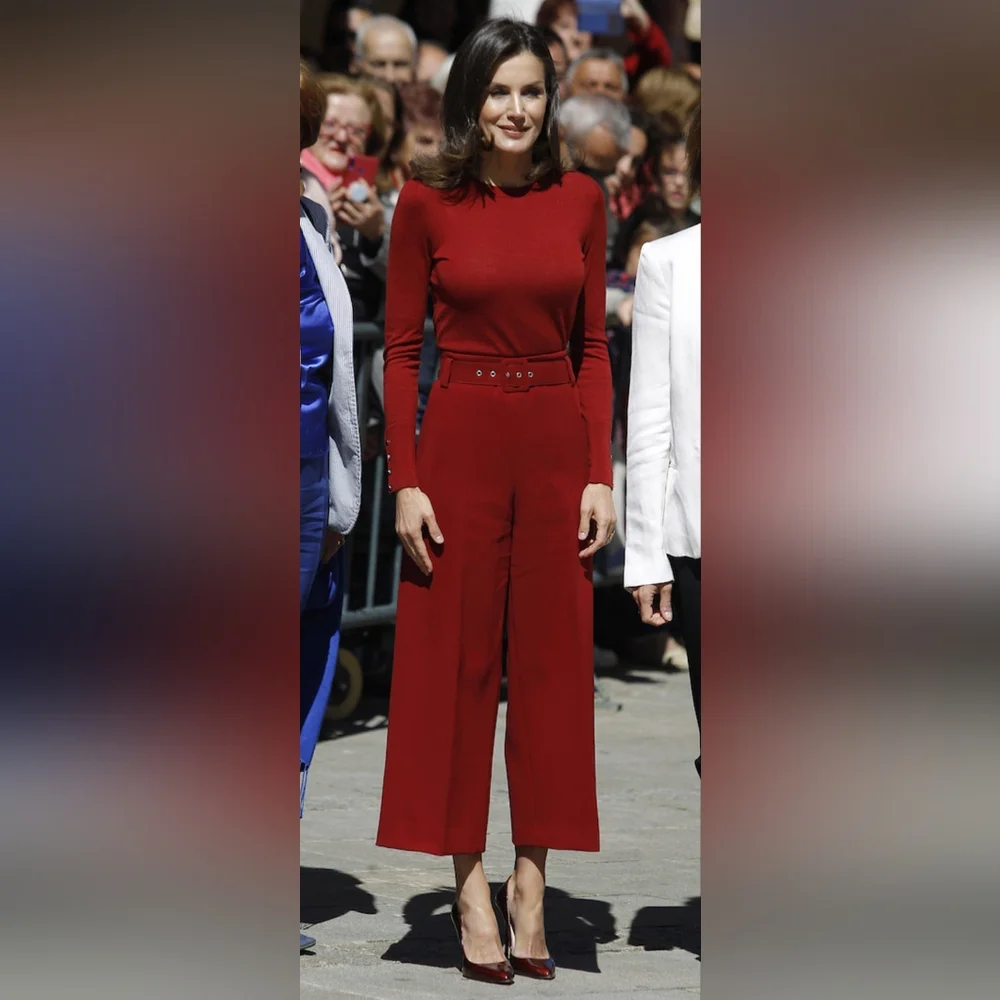 Hugo Boss Red Wide Leg Pants - Picture 6 of 12